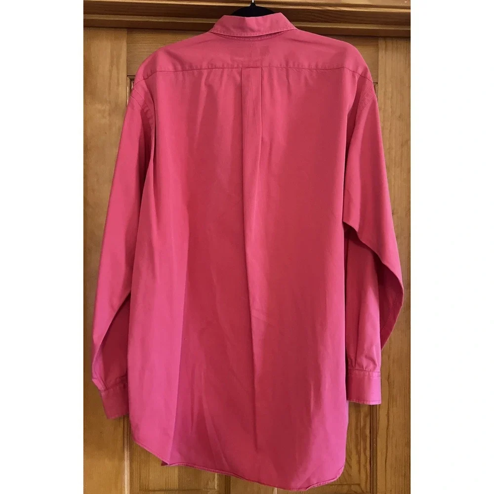 Ralph Lauren Blake Large Shirt Pink Mens Button Down Long Sleeve Pony Logo - Picture 2 of 9